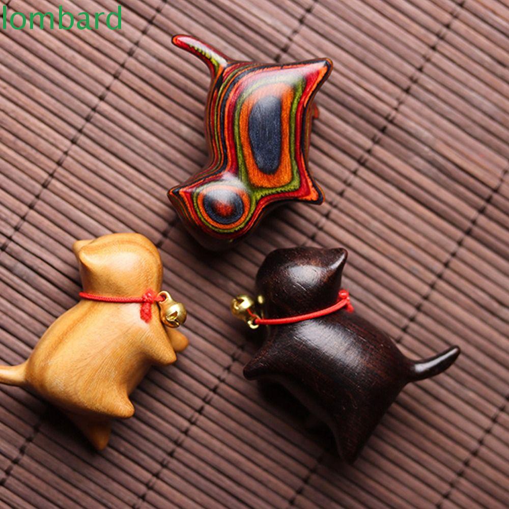 LOMBARD Mô Hình Mèo Bằng Gỗ Dễ Thương Dùng Trang Trí Nhà Cửa