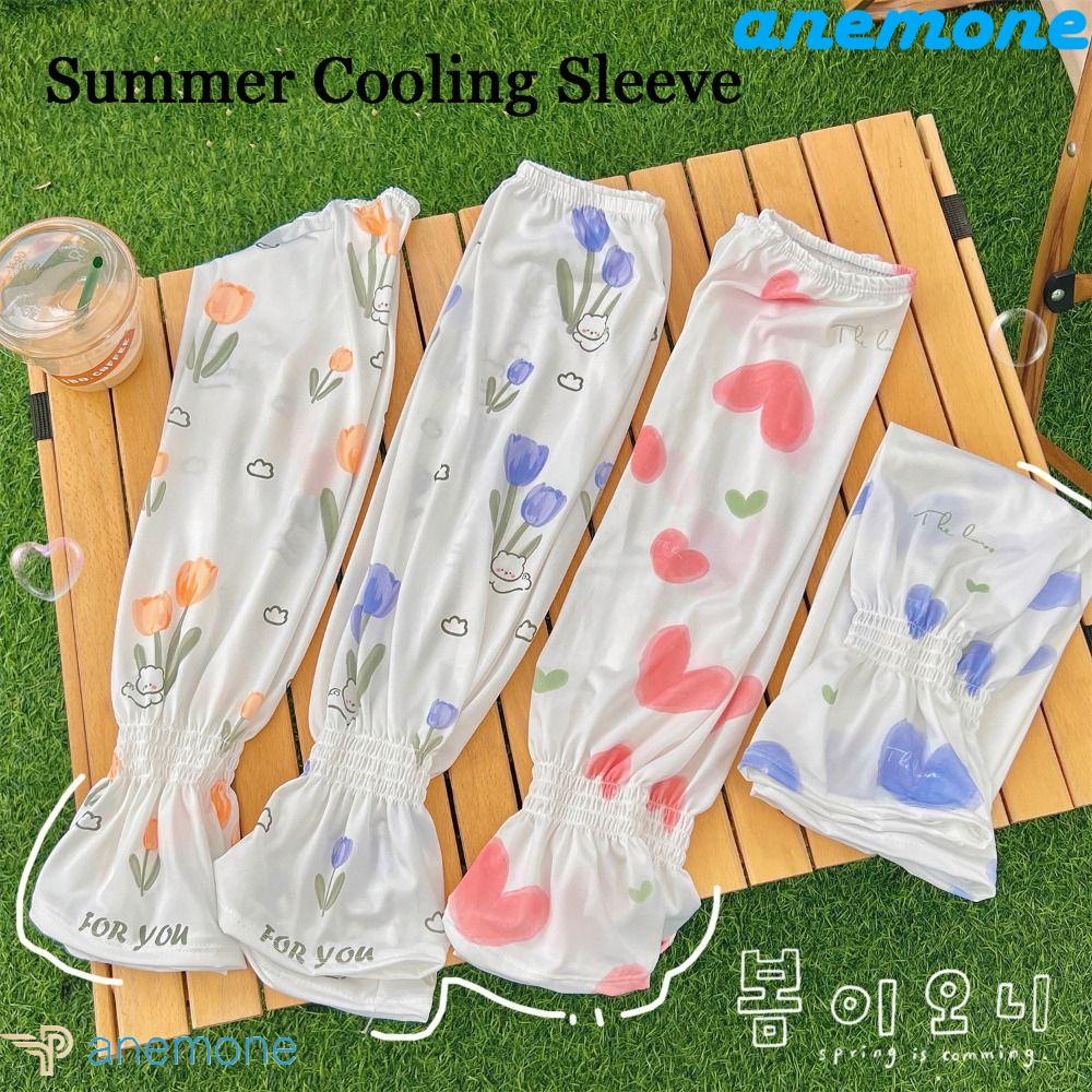 ANEMONE Vỏ Bọc Cánh Tay Chống Tia UV Họa Tiết Hoa Thời Trang Mùa Hè Cho Nữ