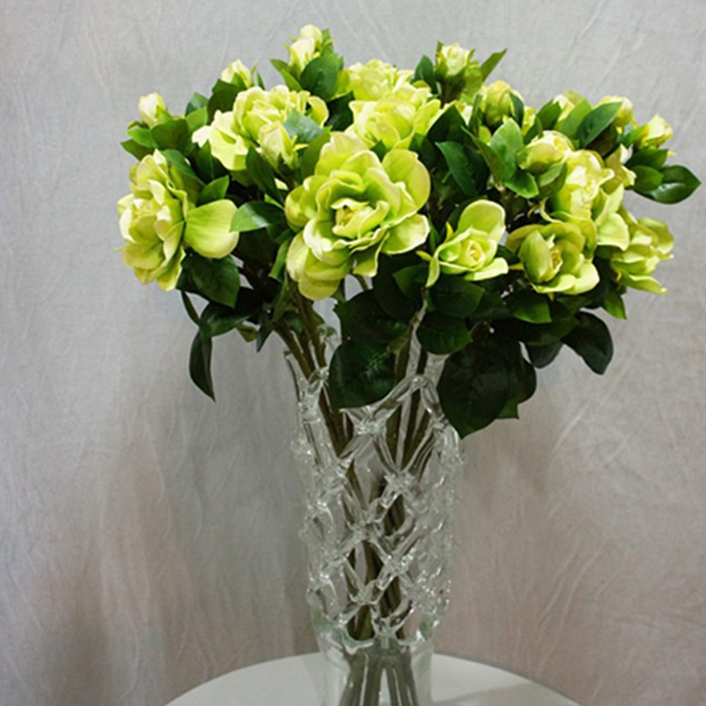 1 Bó Hoa Gồm 3 Đầu Hoa Nhân Tạo Thời Trang Dành Cho Trang Trí Tiệc Cưới / Nhà Cửa