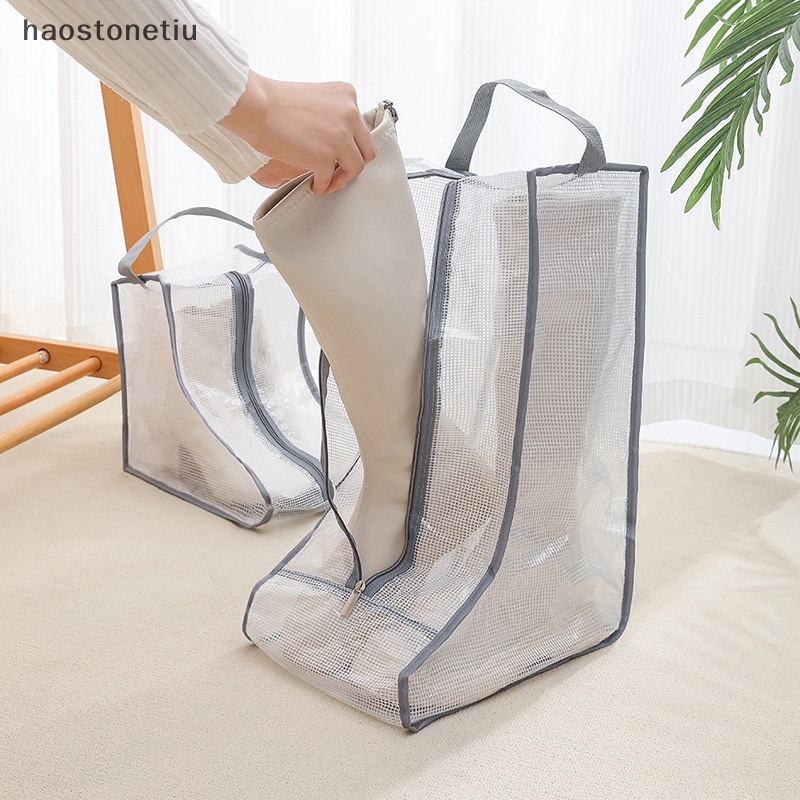 Túi Đựng Giày Bốt Trong Suốt Chống Nước Chống Bụi Có Khóa Kéo Tiện Dụng Mang Theo Du Lịch