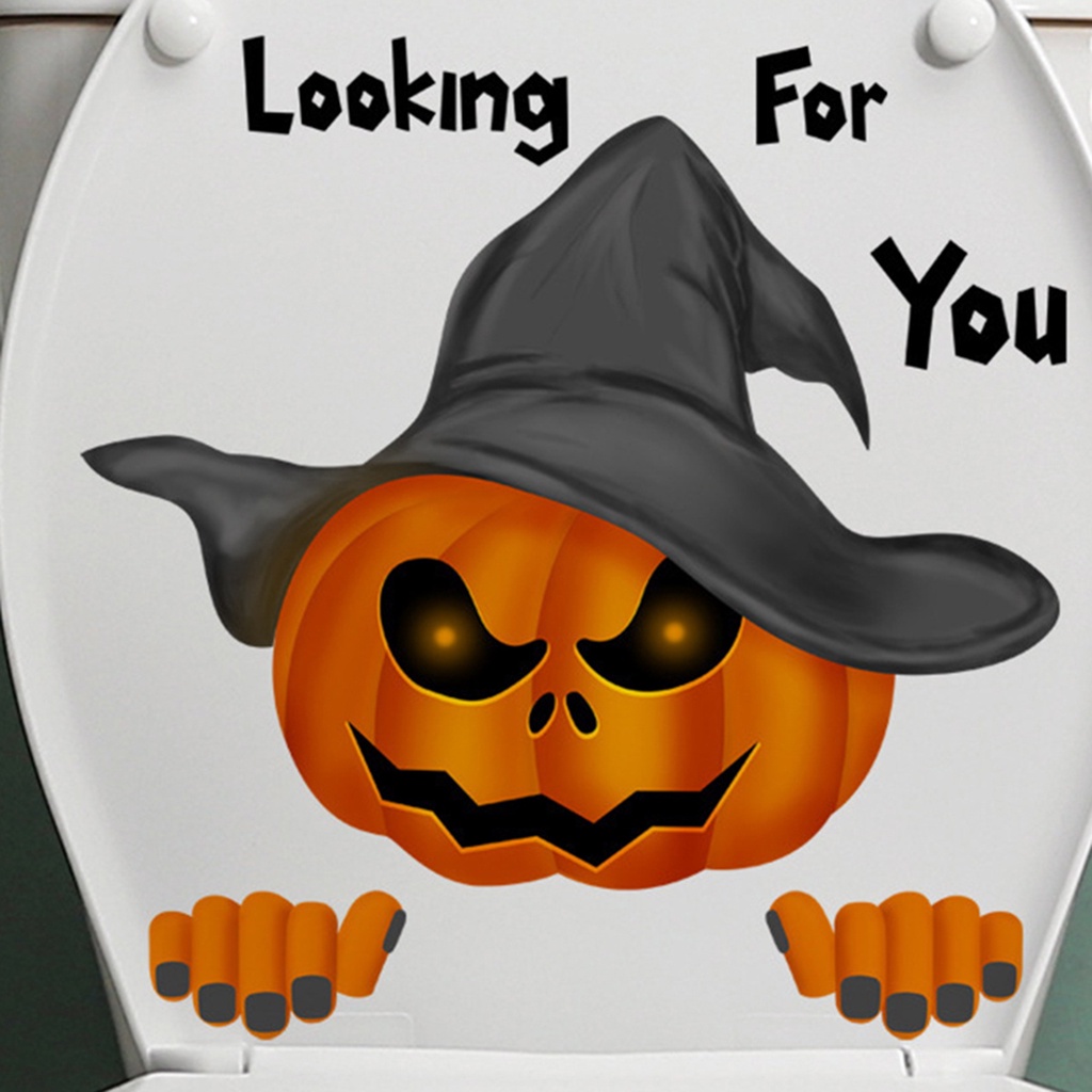 Miếng Dán Toilet In Chữ I 'M Looking For You Creepy Bằng PVC Chống Thấm Nước Độc Đáo Trang Trí Nhà Tắm / Tiệc Halloween