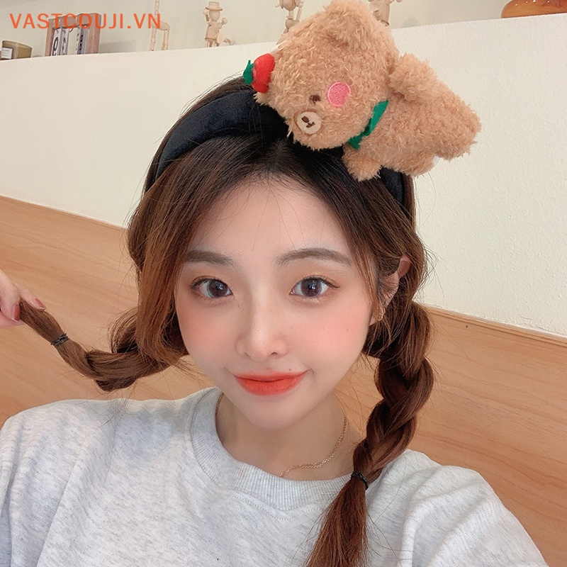 Băng đô cài tóc rửa mặt Hình Gấu Bông Dễ Thương Cho Nữ