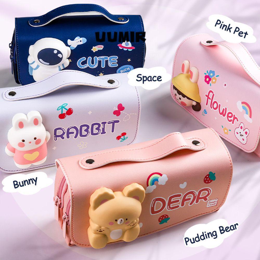 UUMIR Hộp Đựng Bút EVA Chống Nước Họa Tiết Vũ Trụ 3D Dễ Thương
