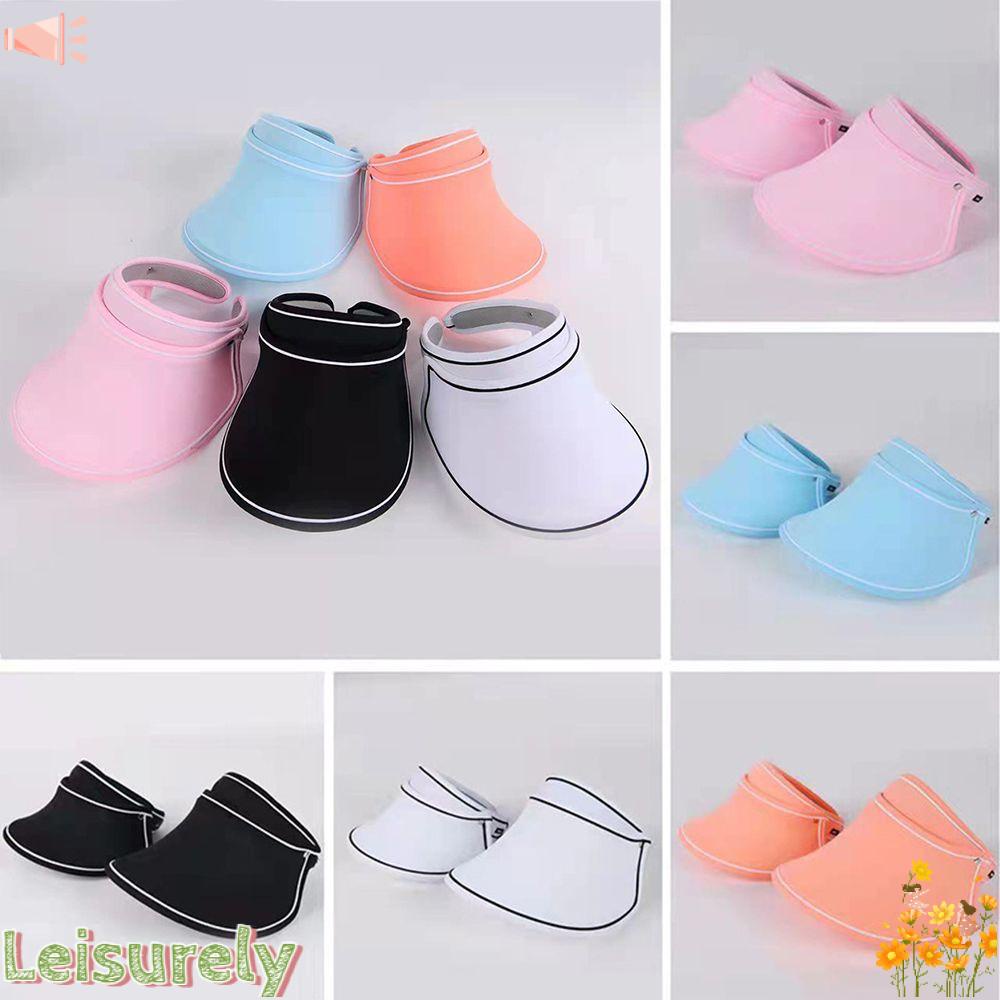 LEILY Mũ Lưỡi Trai Nửa Đầu Chống Tia UV Có Thể Gấp Gọn Tiện Dụng Cho Nữ