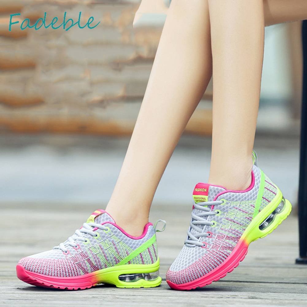 Giày Chạy Bộ Buộc Dây Thoáng Khí Thời Trang Thường Ngày Cho Nữ