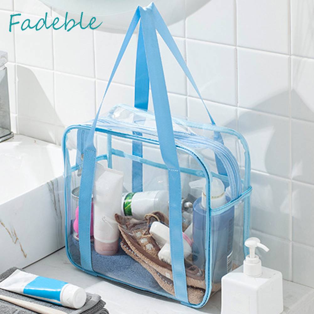 Túi Đựng Mỹ Phẩm Bằng PVC Trong Suốt Đa Năng Có Khóa Kéo Tiện Dụng Cho Nữ