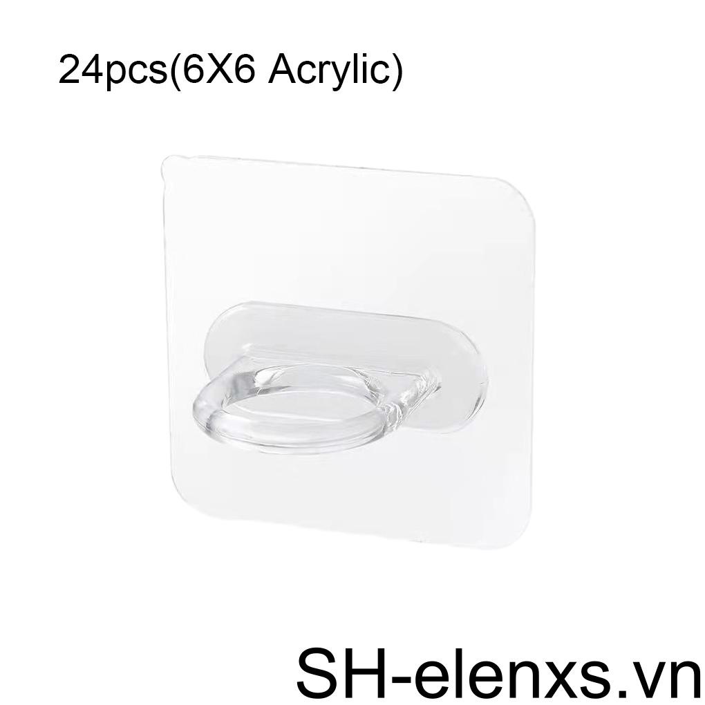 Set 12 / 24 Móc Treo Đồ Hình Tròn Trong Suốt Chống Nước Đa Năng Cho Nhà Tắm