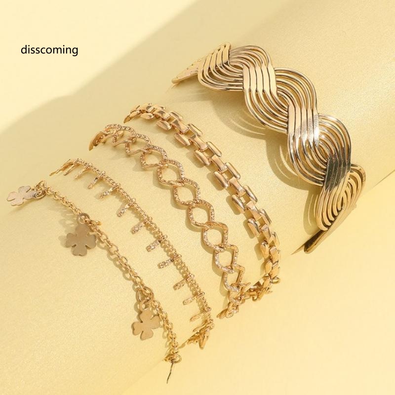 Áo Thun In Hình SL SL SL SL Thời Trang Cá Tính| Bộ Vòng Tay Mở Rộng Bằng Kim Loại