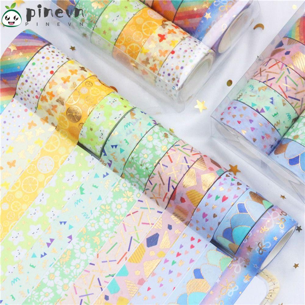 PINEVN 12 Cuộn Băng Dính Với Họa Tiết Theo Phong Cách Kawaii, Dùng Trang Trí