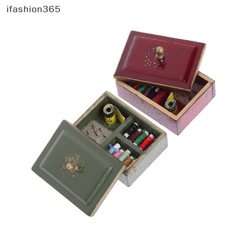 Hộp Dụng Cụ May Vá mini 1: 12 Cho Nhà Búp Bê ifashion365