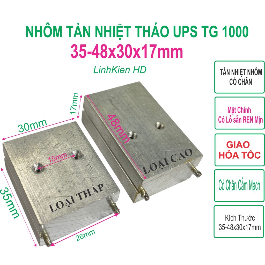 Nhôm tản nhiệt tháo máy UBS TG1000 - LinhKien HD