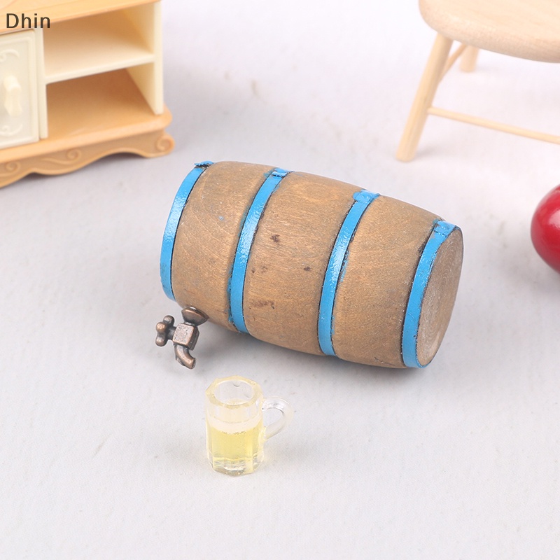 Set Chai Bia + Ly Bia Mini Tỉ Lệ 1: 12 Trang Trí Nhà Búp Bê