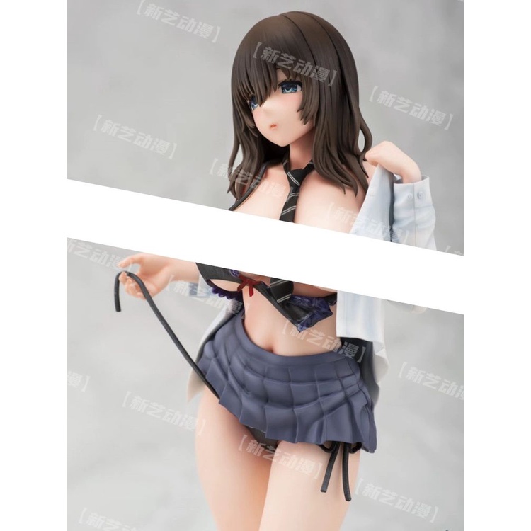 Mô Hình Nhân Vật Nữ Anime Motaro Hai Chiều Màu Đen Để Bàn Trang Trí