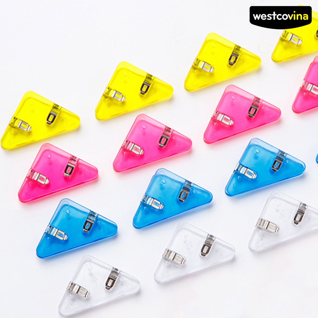 [WSTN]✎Set 5 Kẹp Góc Tam Giác Trong Suốt Đa Năng Tiện Dụng