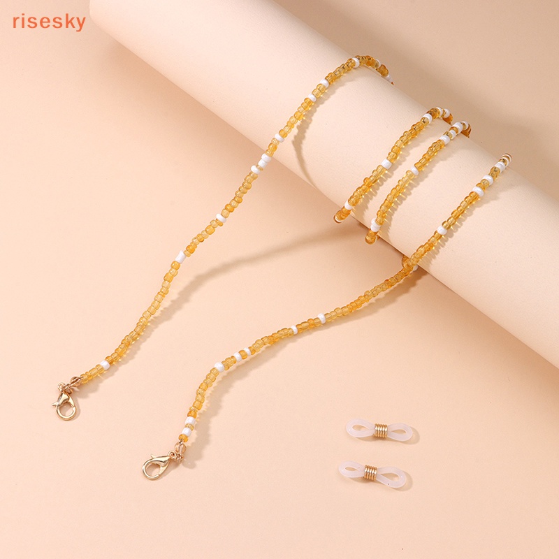 Dây Đeo Mắt Kính Dạng Chuỗi Hạt Nhiều Màu Chống Trượt Cho Nữ