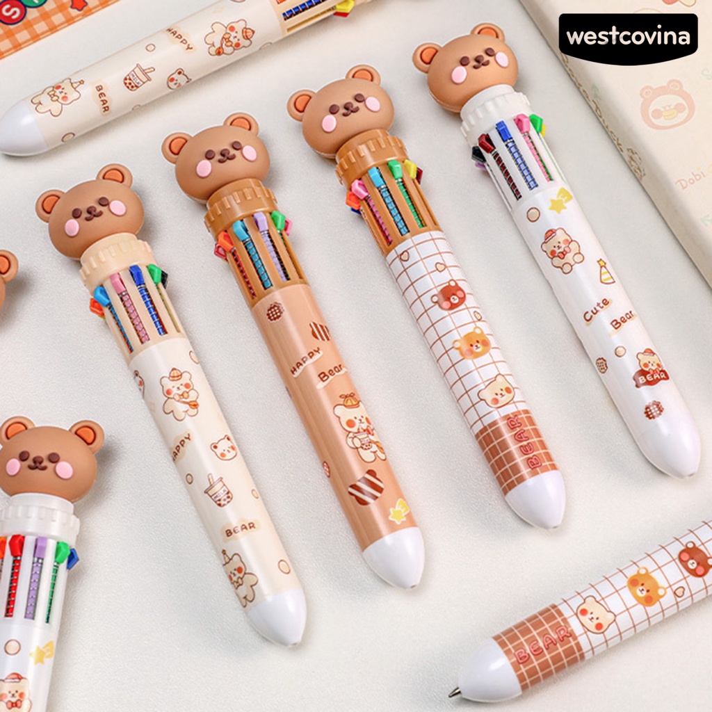 [WSTN] [WSTN] [WSTN]✎Set 2 Bút Bi 0.5mm 10 Màu Dễ Thương