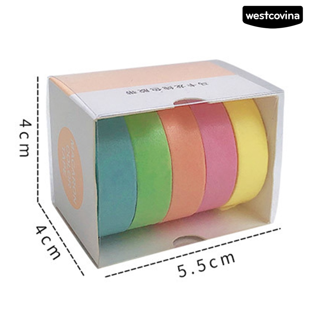 [WSTN] [WSTN]✎Set 5 Cuộn Băng Keo Dán Trang Trí Hình Bánh Macaron Xinh Xắn