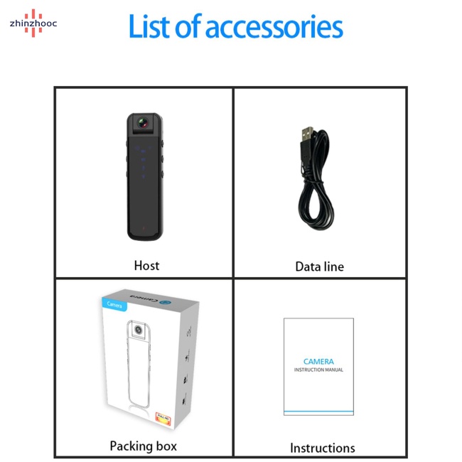 Máy Quay Video Hd vip Cs05 Có Kẹp Lưng Hỗ Trợ Tầm Nhìn Ban Đêm Kết Nối Wifi Dv