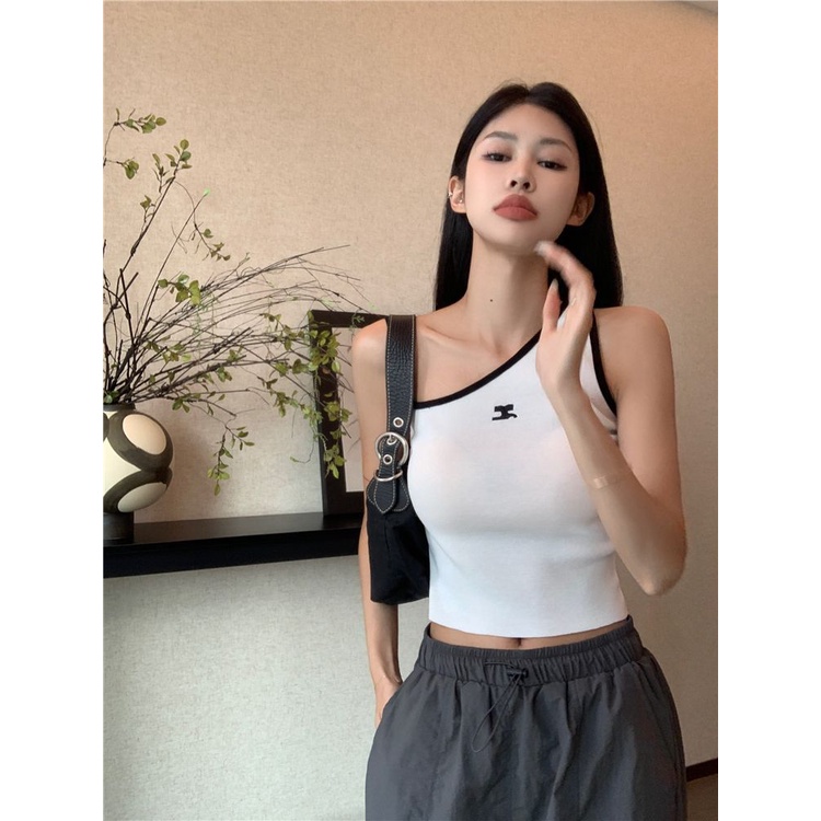 Áo Thun Croptop Thêu Họa Tiết Thời Trang Mùa Hè Xinh Xắn Cho Nữ