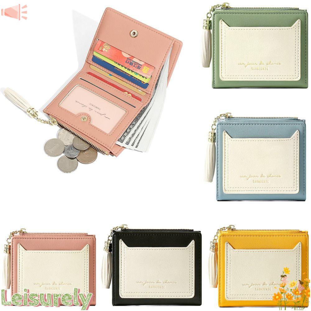 LEILY Ví Nữ Có Tua Dua Thời Trang Cá Tính Giá Đỡ