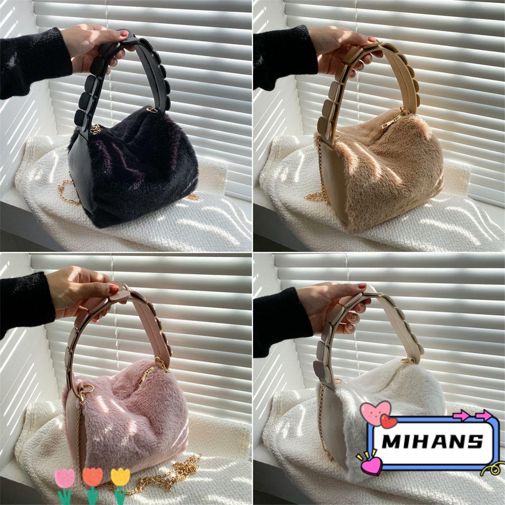 MIH Túi Đeo Chéo Bằng Lông Xù Cỡ Lớn Thời Trang Thu Đông