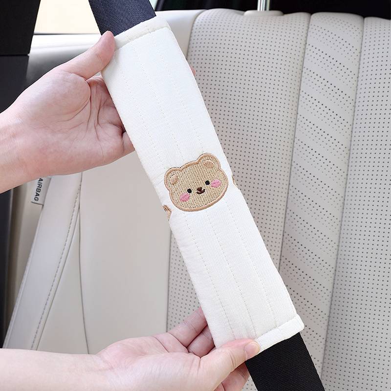 Car Safety Belt Shoulder Pad Cover Cute Personality Children Soft Anti-Strangulation Neck Protective Cover Four Seasons Universal Car Interior Supplies frLH