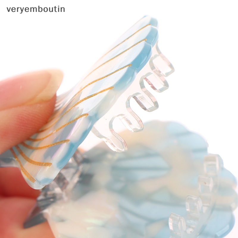 1 Kẹp Tóc Càng Cua Tạo Kiểu Tóc Bằng Acrylic Hình Vỏ Sò Cho Nữ