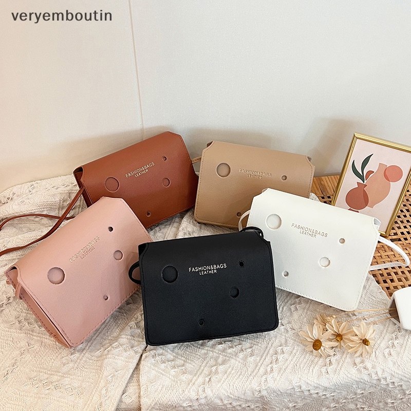 Túi Xách Đeo Vai Màu Trơn Có Khóa Cài Tùy Chỉnh Thời Trang Cho Nữ