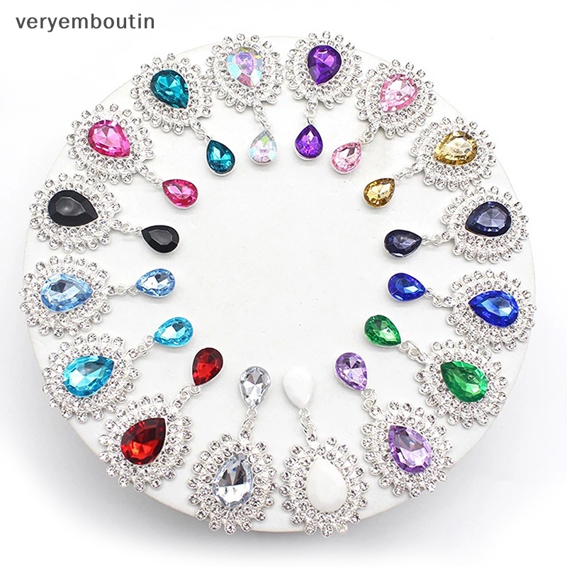 Trâm Cài Áo Hình Giọt Nước Bằng Hợp Kim Đính Đá Lấp Lánh Phong Cách Vintage Thời Trang DIY