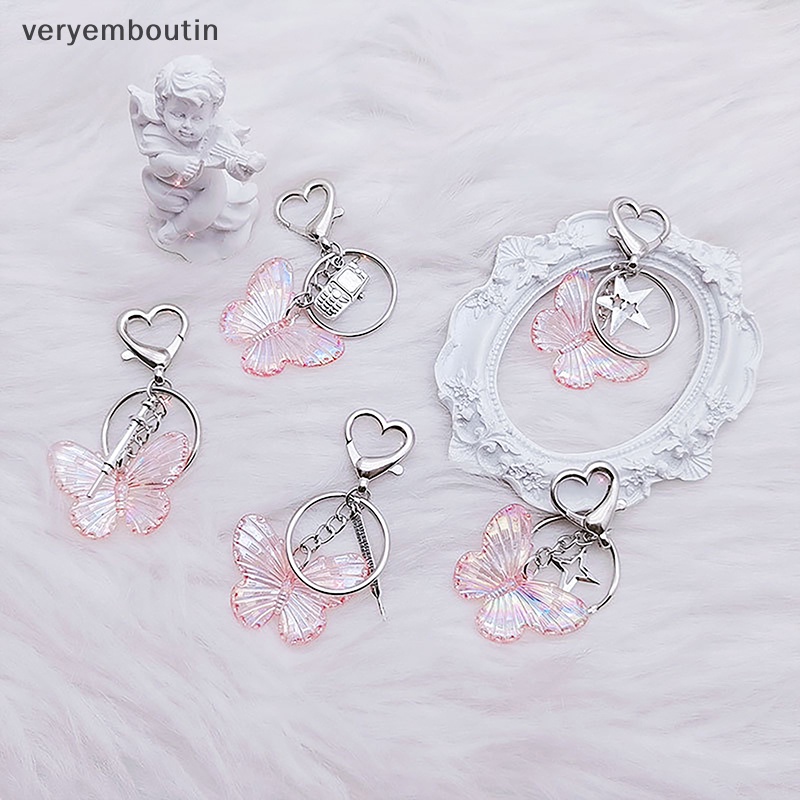 Móc Khóa Hợp Kim Y2K Mặt Hình Bướm Vintage Thời Trang