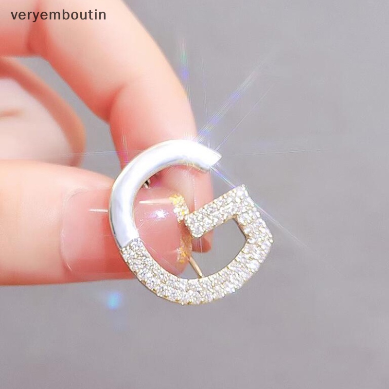 Ghim Cài Áo Hình Chữ G Màu Sáng Bóng Dễ Thương Thời Trang Xuân Hè Cho Nữ