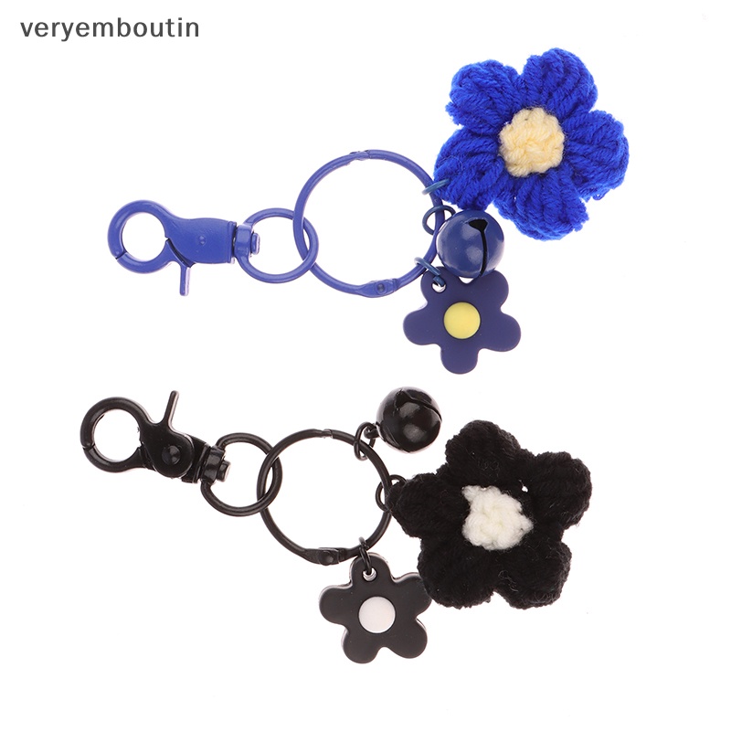 1 Móc Khóa Hình Bông Hoa Bằng Len Dễ Thương