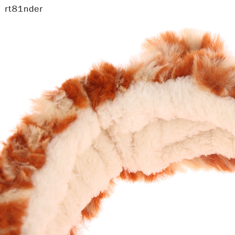 Băng Đô Tai Hươu Cao Cổ Bằng Vải Flannel Mềm Mại Dành Cho Nữ Rửa Mặt