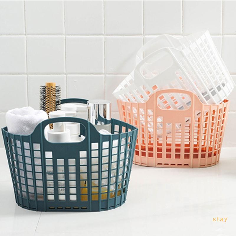 Giỏ Đựng Đồ Dùng Có Tay Cầm Thiết Kế Đục Lỗ Tiện Dụng Cho Nhà Tắm