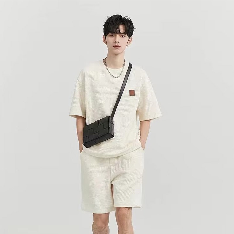 Áo Thun Thể Thao Tay Ngắn Vải Waffle Dáng Rộng Đa Năng Chất Lượng Cao Cho Nam