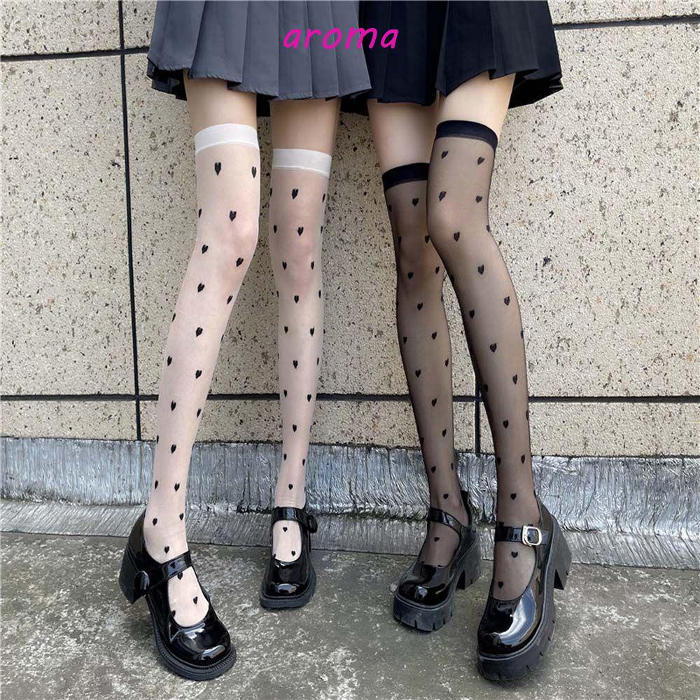 Đôi Vớ Dài Qua Gối Siêu Mỏng Màu Đen Phong Cách Nhật Bản Quyến Rũ