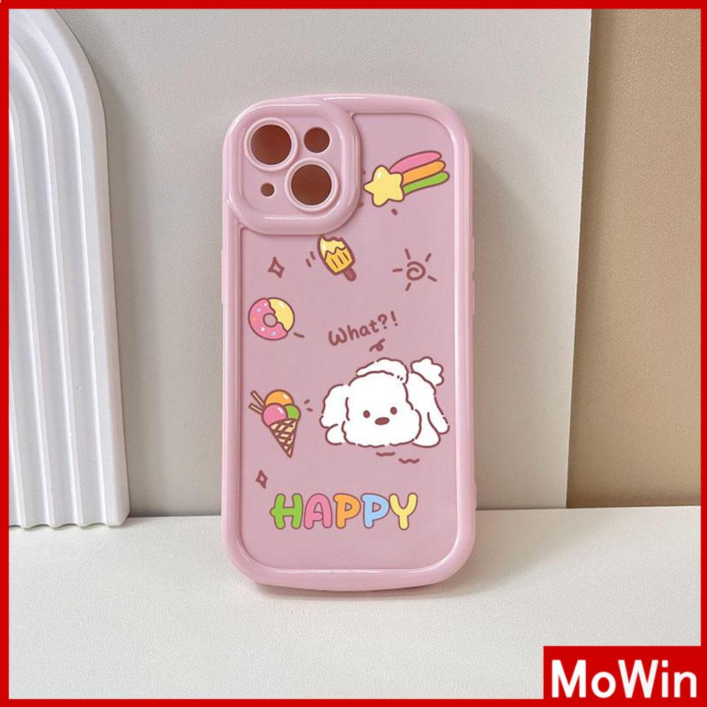 Ốp lưng iPhone 14 Pro Max Ốp Lưng iPhone Màu Hồng TPU Mềm Bong Bóng Bụi Chống Sốc Hình Cún Con Vui Vẻ Dễ Thương Tương thích với iPhone 13 Pro max 12 Pro Max 11 Pro Max xr xs max 7Plus 8Plus