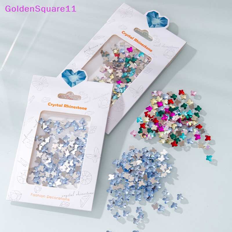 Set 100 Phụ Kiện Đính Trang Trí Móng Tay 3D DIY Hình Bướm Xinh Xắn