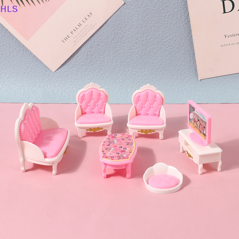 Set 4 / 7 / 10 / 11 Mô Hình Nội Thất Phòng Khách / Phòng Ngủ Trang Trí Nhà Búp Bê