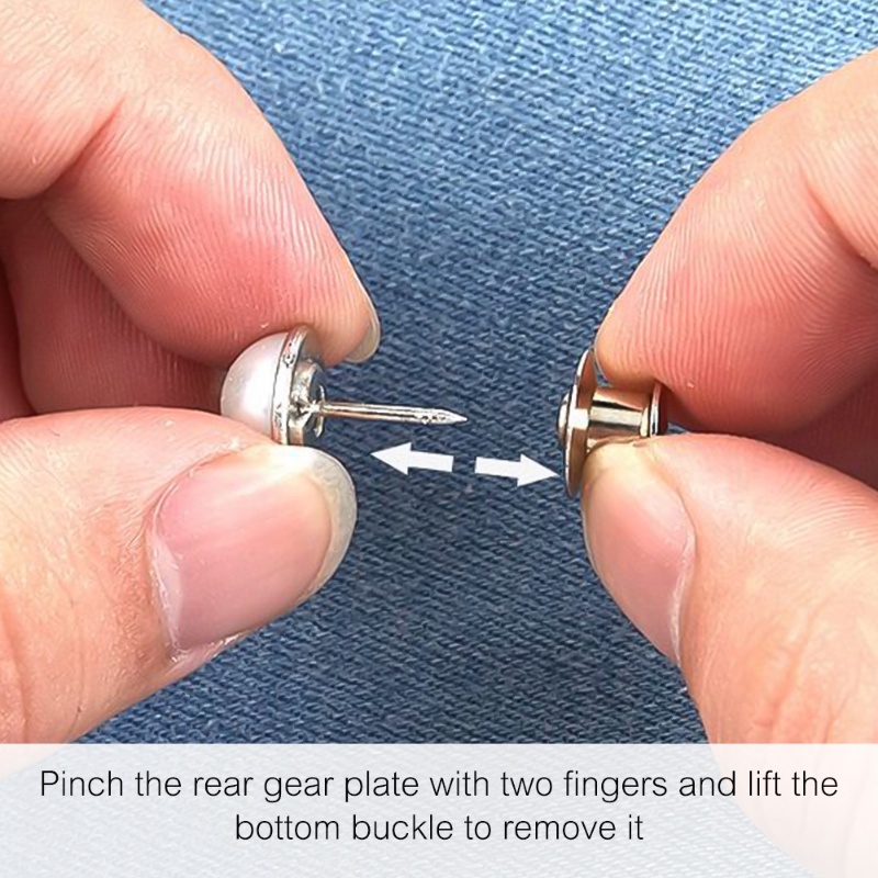 Ghim Cài Quần Jean Bằng Kim Loại Đính Ngọc Trai Nhân Tạo Có Thể Điều Chỉnh Và Tháo Rời Tiện Dụng