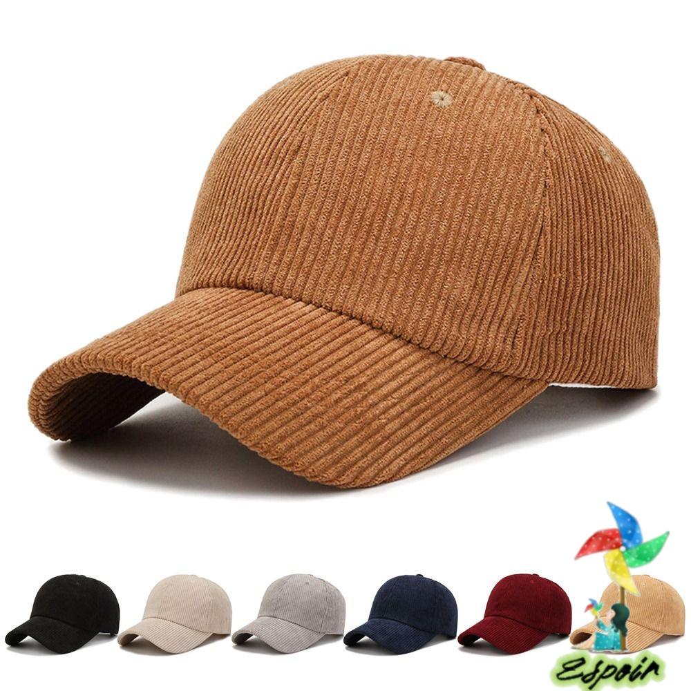 ESPO Mũ Lưỡi Trai Nhung Kẻ Thời Trang Dành Cho Cả Nam Và Nữ