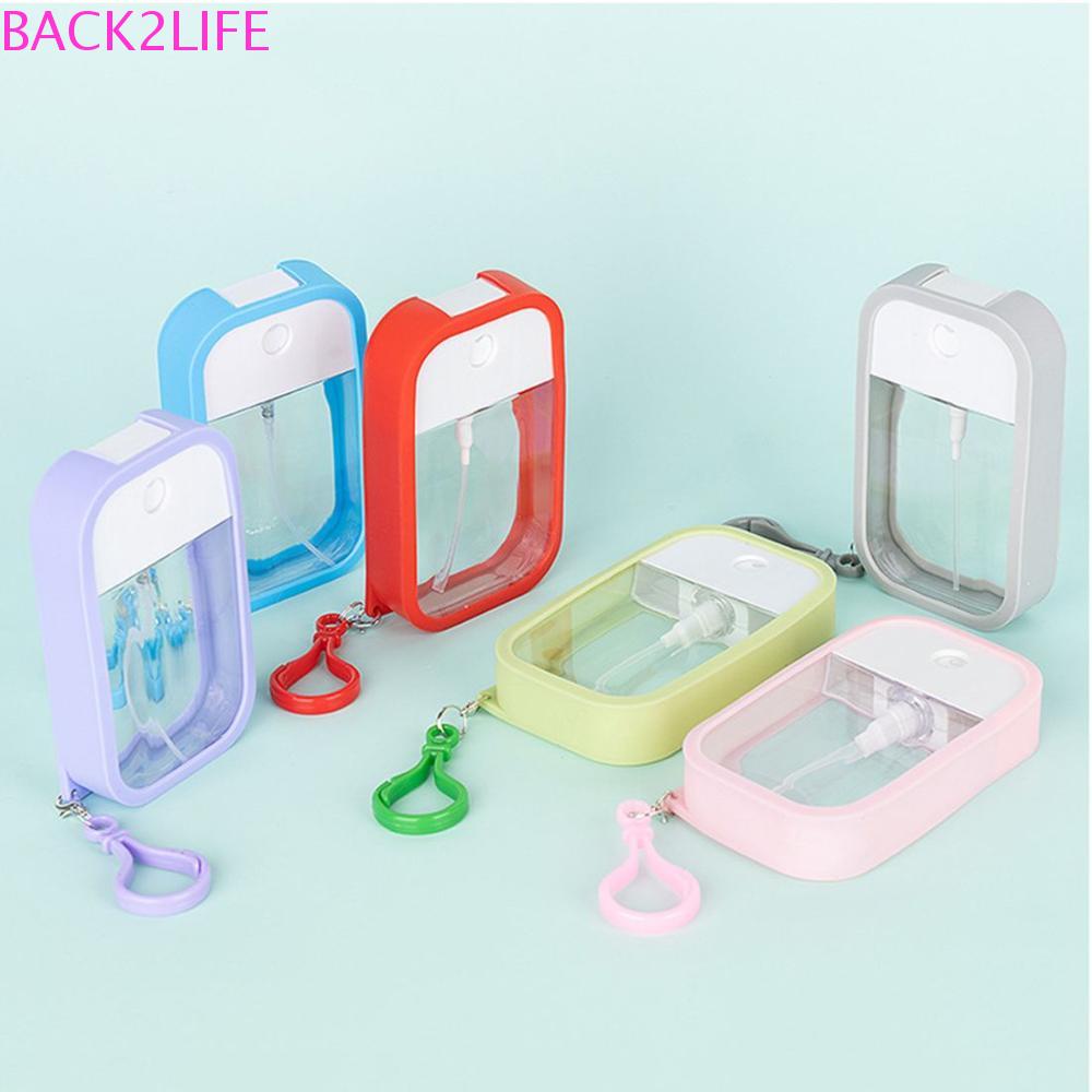 BACK2LIFE Thẻ Bình Xịt Nước Hoa Bằng Silicon Trong Suốt Kèm Móc Treo Tiện Dụng