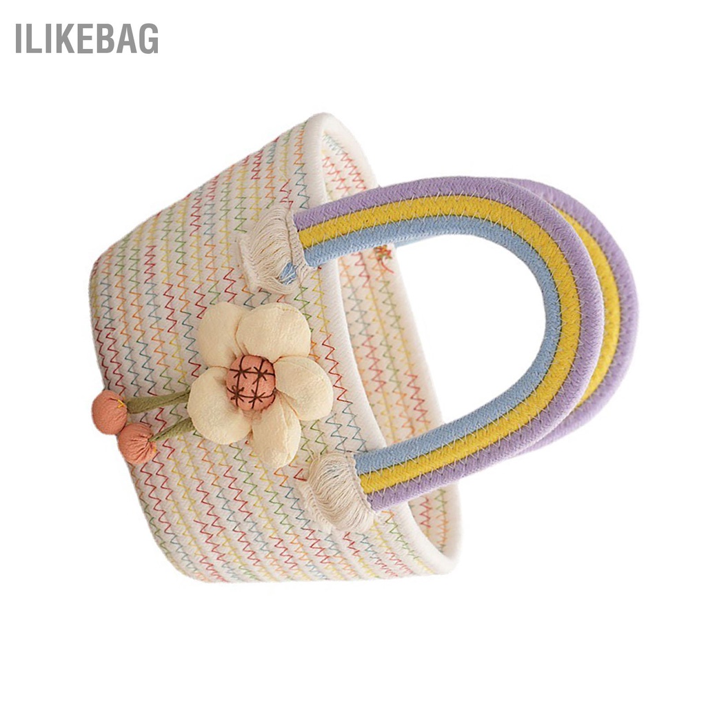 Ilikebag Túi xách dệt hướng dương thời trang tối giản đa năng dễ thương cho kỳ nghỉ hàng ngày
