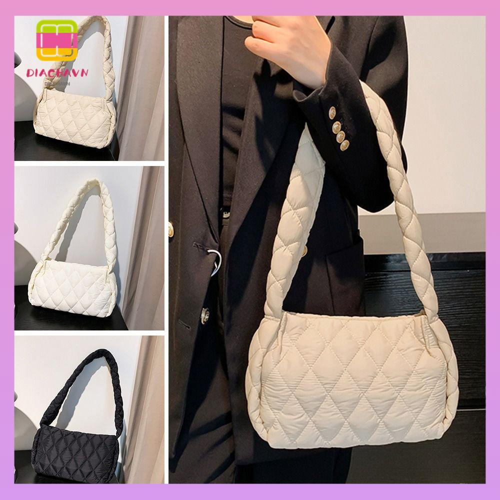 DIACHAVN Túi Tote Đeo Vai Đệm Cotton Không Gian Thời Trang