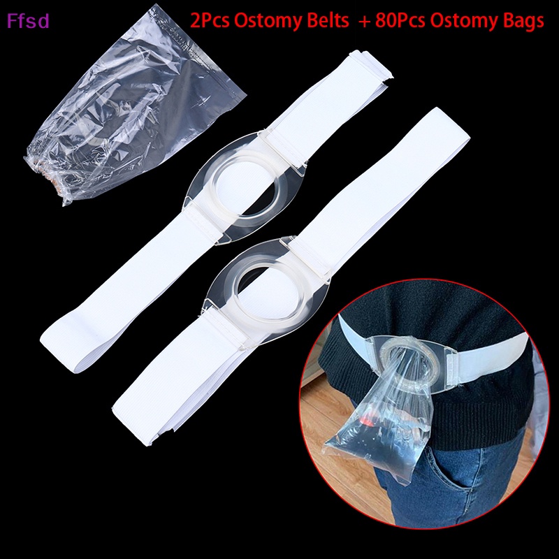 {Ffsd} Bộ 2 Túi Đựng Thoát Nước Có Thể Dính Mất Tích Ostomy Ostomy Ostomy Kèm 2 Túi Đựng