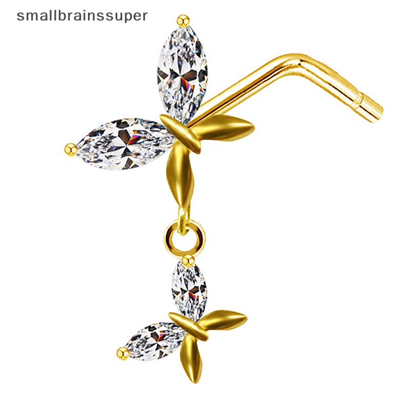 Khuyên Mũi Bằng Thép Không Gỉ Đính Đá Thời Trang Cho Nữ