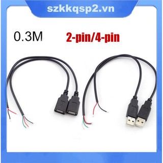 Dây Cáp Nối Dài 0.3m usb 2.0 2 pin 4 pin diy 5v vnk2 Chất Lượng Cao