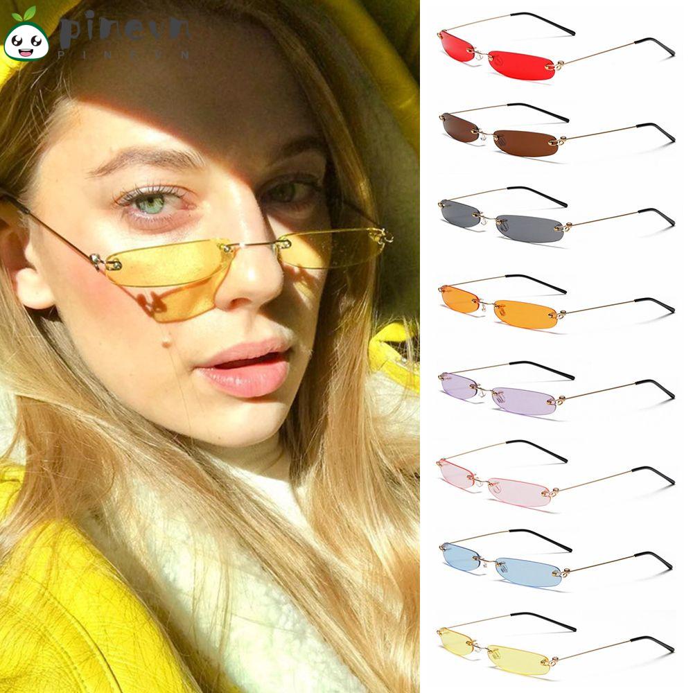 PINEVN Kính Mát Gọng Kim Loại Chống Tia UV400 Phong Cách Vintage