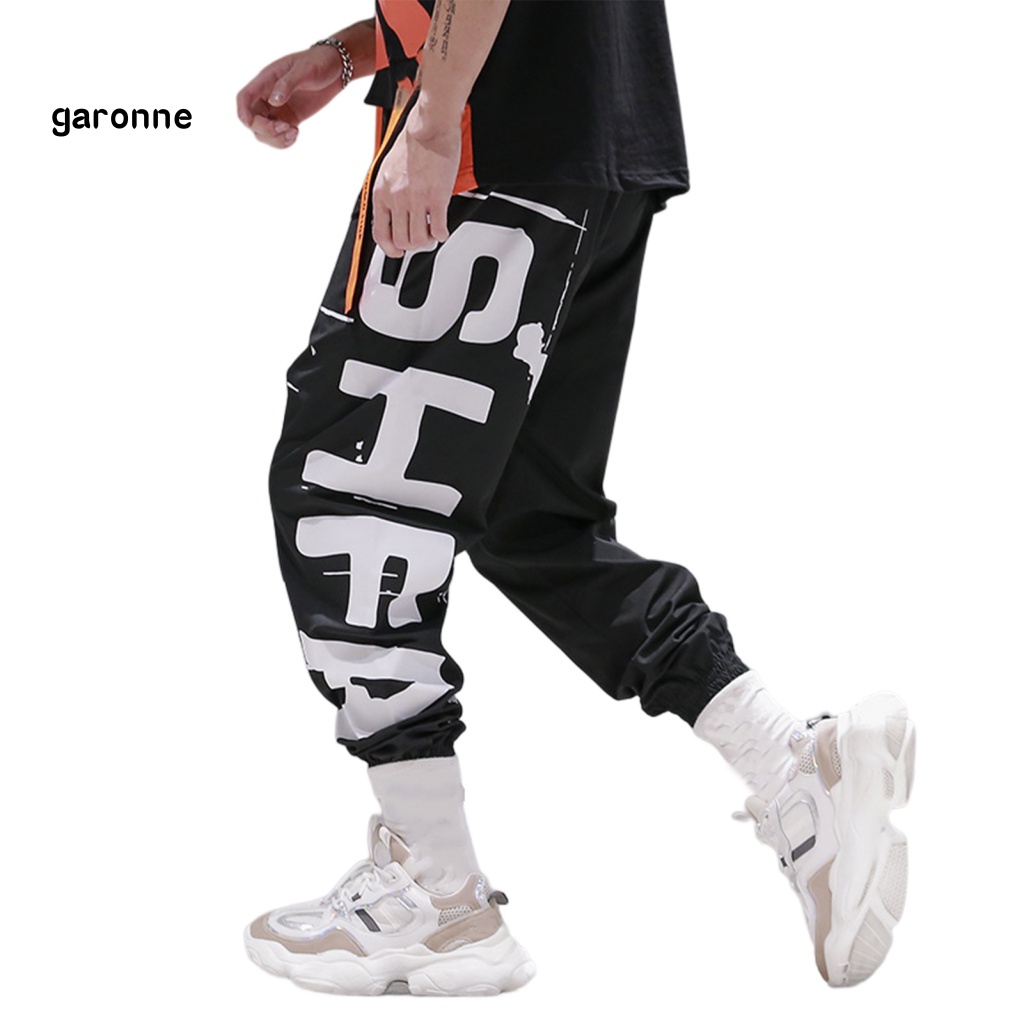 Quần Dài Lưng Thun Dây Rút Dáng Rộng In Chữ Phong Cách Đường Phố Thời Trang Mùa Hè Cho Nam