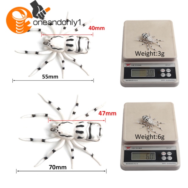 Mồi Câu Cá Giả Hình Nhện Bằng Silicon Mềm 7cm6g